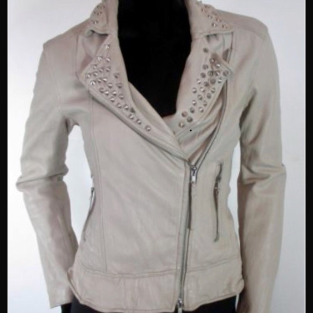 All Saints Verga Leather Jacket Size 4